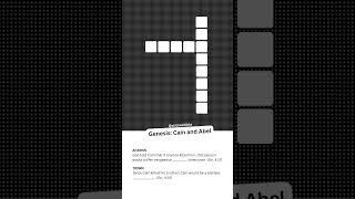 Bible Crossword Puzzle | Christian Short No. 16 (Genesis: Cain and Abel)