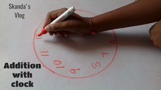 Learn Addition with clock/Addition trick for kids/maths made easy for kids/play and learn activity