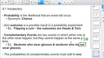 Ch. 9 Lesson 1 (Probability of Simple Events)