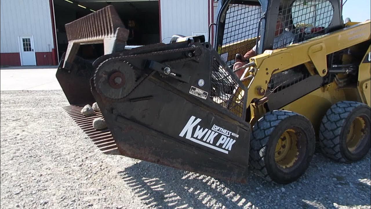 Loftness Kwik Pik Skid Steer Rock Picker YouTube