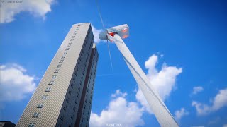 WindTurbine Animated Video Falling Scenes | Teardown mods | username taken #windmills #wind #fan