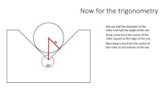Practical Appliocation of Trigonometry - Vee Widths