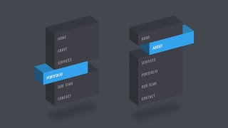 CSS Isometric Menu Hover Effects @OnlineTutorialsYT Html CSS 3D Menu