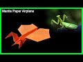 Cách gấp máy bay boomerang ver 62 hình con bọ ngựa | How to make a paper boomerang airplane mantis