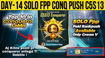 Solo fpp rank push C5S13 | solo fpp matching problem  #solofppconqueror #solofpprankpushtoconqueror
