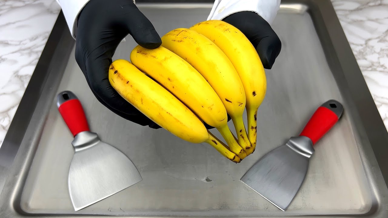 Banana ICE CREAM ROLLS YouTube