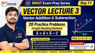 DMAT Vector Series Ep.3 – Addition/Subtraction in Seconds (Graph Method) | DMAT Exam Prep Day 11