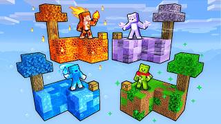 JJ and Mikey Survive On ELEMENTAL SKYBLOCKS in Minecraft!