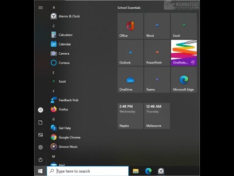 How to Pin a World Clock to Windows 10 Start Menu