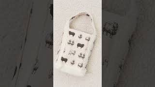 《BAGUETTE TOTE》Miknits shorts 20 羊たちとお出かけ #三國万里子 #miknits #knits #shorts  #sheep  #bag #tembea  #ほぼ日