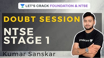 Doubt Session | NTSE Stage 1 | Kumar Sanskar