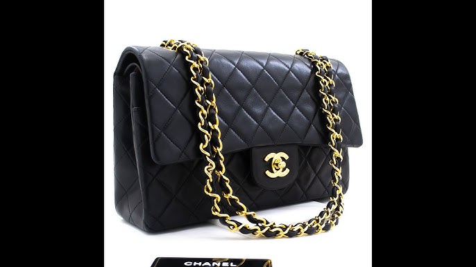 CHANEL Black Classic Wallet On Chain WOC Shoulder Bag Crossbody k89 