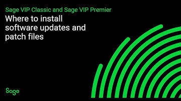 Sage Classic & Premier Payroll - Where to install software updates and patch files