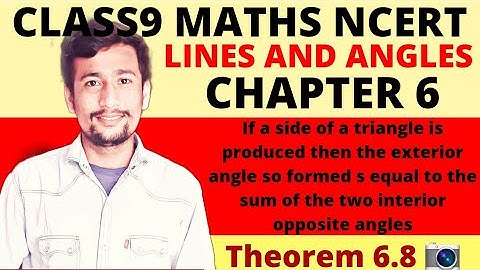Class 9 Maths | Chapter 6 | Lines and Angles | Theorem 6.8 | NCERT