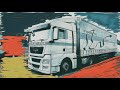 NARROW STREETS of Herzogenrath. Germany.Truck on Road.