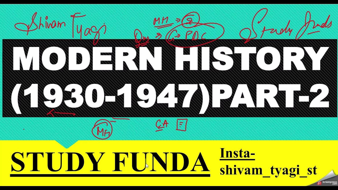 MODERN HISTORY (1930-1947) PART-2 