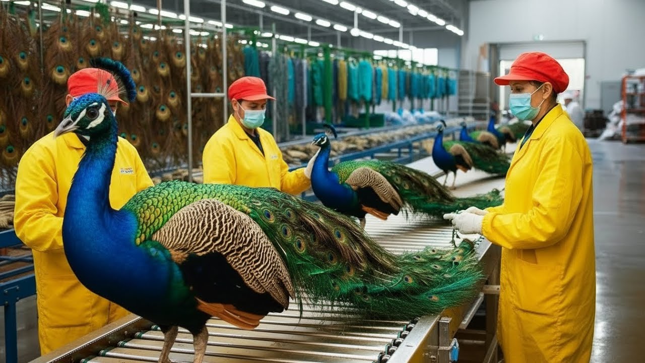 Inside Peacock Feather Factory - Million-Dollar Luxury Items Made from Peacock Plumes (Full Process)