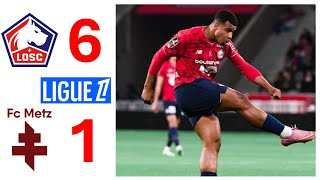 Lille 6 - 1 Metz - Lille 𝗛𝗨𝗠𝗜𝗟𝗜𝗘 Metz - Quand Metz Joue Au Rugby Et Lille Au Feu...