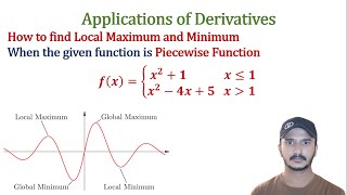 How to Find Local Maximum and Minimum of Piecewise Function l Critical Point