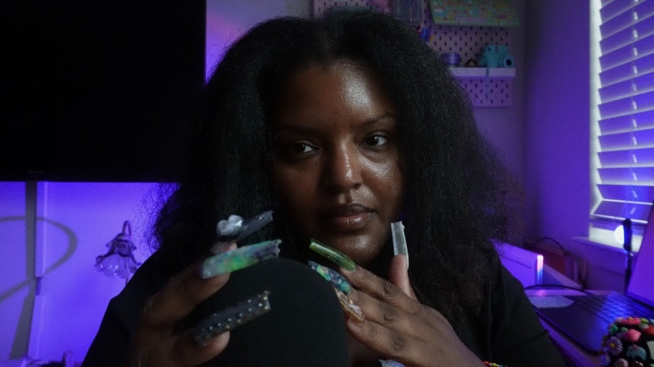 ASMR Mic Tapping and Scratching on Foam Mic, Bare Mic & Fluffy Mic | No ...