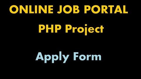 Online Job Portal Project In PHP - Php Project Tutorial (Hindi) - 21