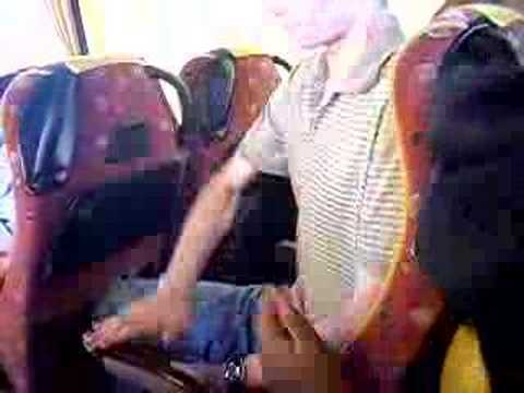 Casandra on the bus in Italy