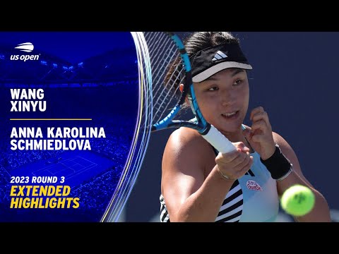 Xinyu wang vs. Anna karolina schmiedlova extended highlights | 2023 us open round 3