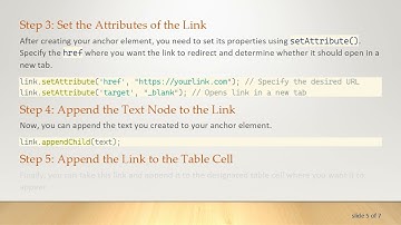 How to Append a Link into a Table Column with JavaScript