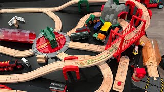 Mom’s Tabletop Takeover Toy Train Track! BRIO World, Amazon, Hape Toys! 🚂