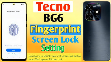 How To Tecno Spark Go 2024 Fingerprint Screen Lock Setting/Tecno BG6 Fingerprint Screen Lock