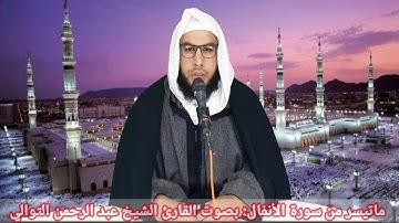 ماتيسر من سورة الانفال بصوت القارئ الشيخ عبد الرحمن التوالي
