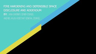 How to fill out the Fire Hardening and Defensible Space (FHDS) form