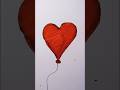 Easy Heart Balloon Drawing ❤️🎈 | Simple Step by Step for Beginners
