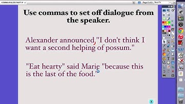 Comma Rules Part Two