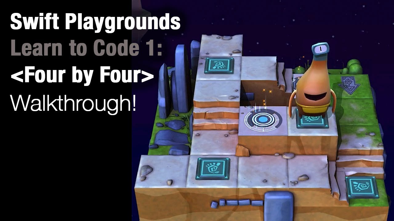 Swift Playgrounds - Four by Four (Learn to Code 1) - YouTube