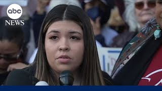 Wife of Kilmar Abrego Garcia addresses reporters before hearing