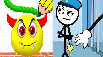 Draw To Smash vs Thief Puzzle - Satisfying ASMR Gameplay All Levels