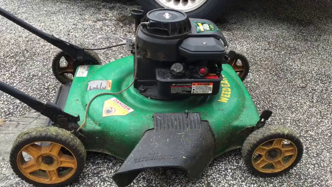 Lawn mower idles up and down Briggs and Stratton surging Fix YouTube