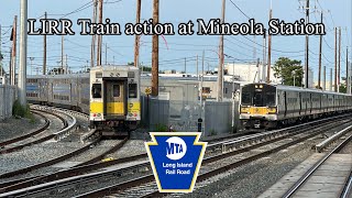 ⁴ᴷ MTA LIRR Trains action at Mineola Station