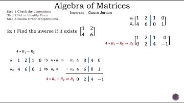 Matrices - Find the Inverse of a 2 x 2 Matrix with Gauss-Jordan - Math is the Way Corner