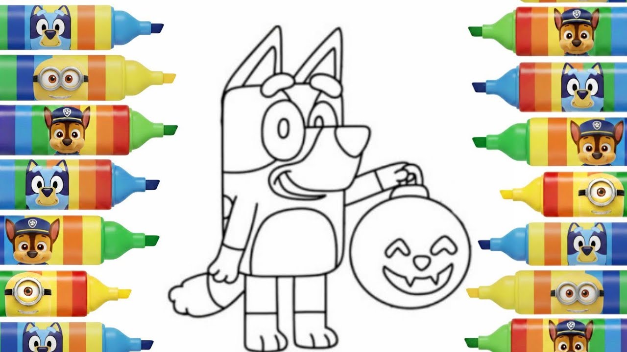 Bluey Drawing and Coloring for Kids | Learn Drawing