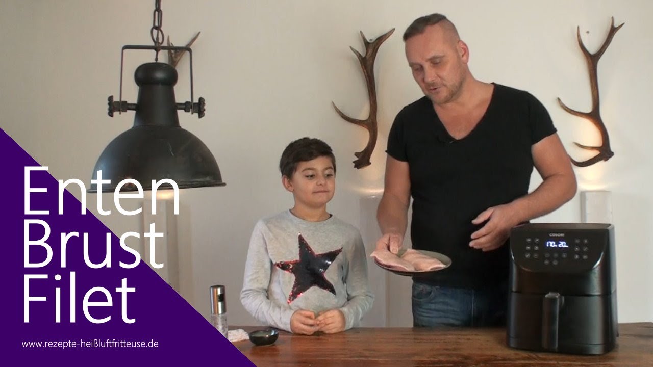 Entenbrustfilet Ente knusprig Heißluftfritteuse Cosori Airfryer