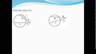 Finding segment lengths of two intersecting secants