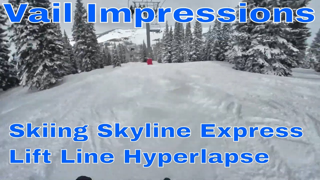 Vail Skiing [Hyperlapse] -Skyline Express Lift Top to Bottom following the Lift Line.