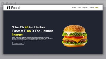 Burger Landing Page Using HTML CSS