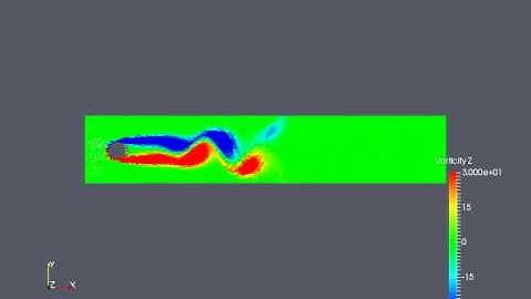von Karman Vortex--Vorticity