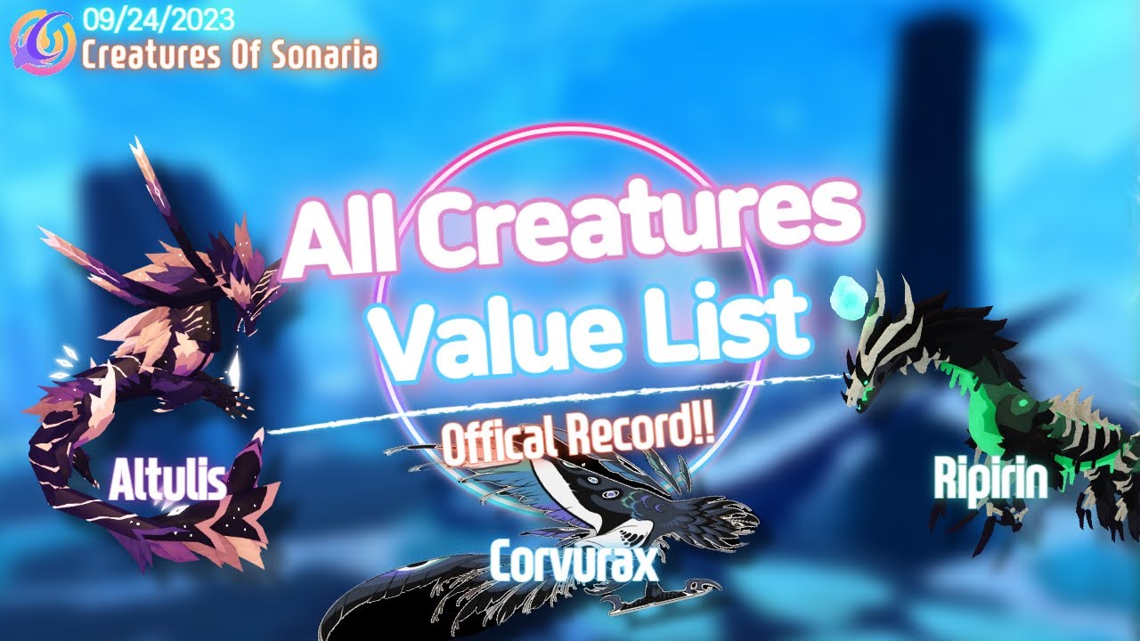 Roblox Creatures of Sonaria tier list (December 2023)