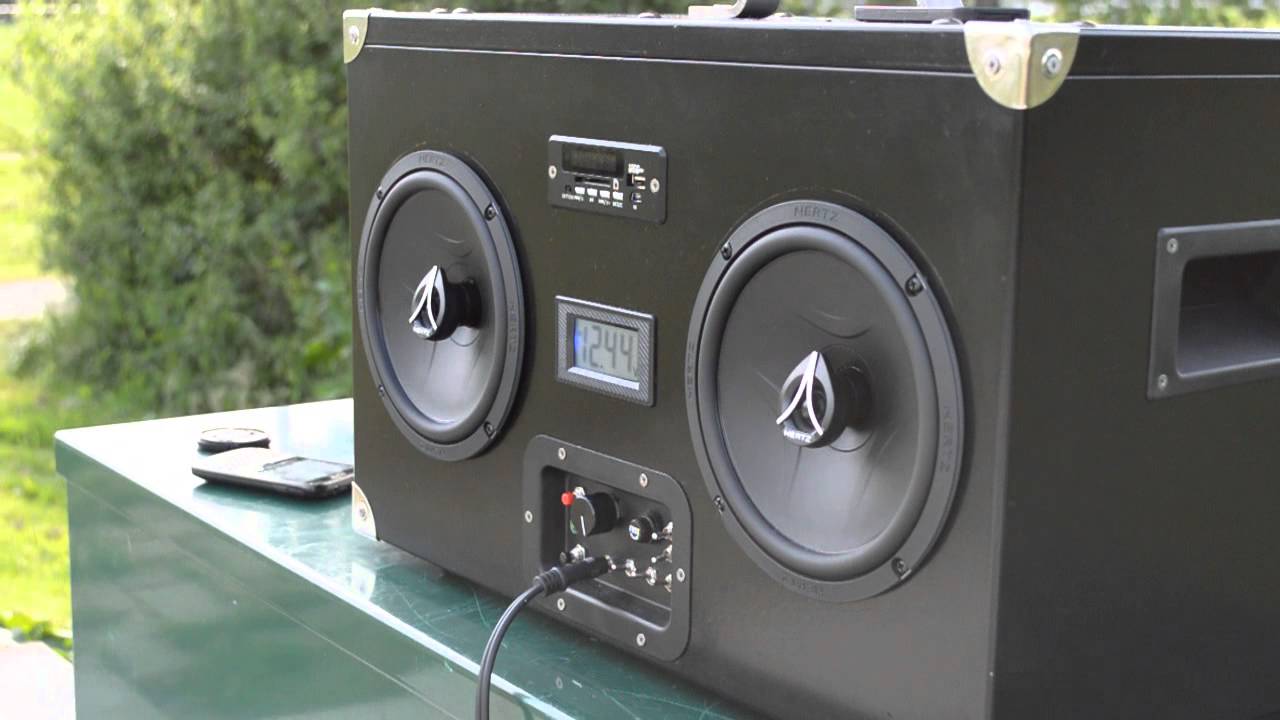 homemade boombox outside YouTube