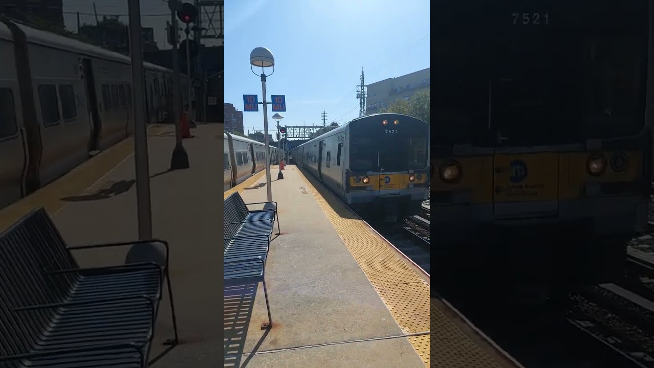 MTA Long Island Rail Road M7 Car fast entrance into Woodside Station 