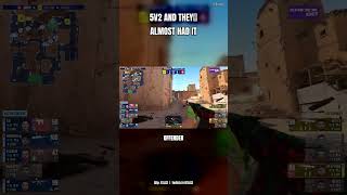 Na'Vi nearly lose 5v2 vs G2 - Miracle comeback almost steals the round #Shorts #CS2